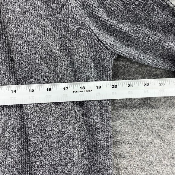 Loft Cardigan Women M Medium Gray Open Front Long Sleeve Rayon Knit Casual - Picture 7 of 10